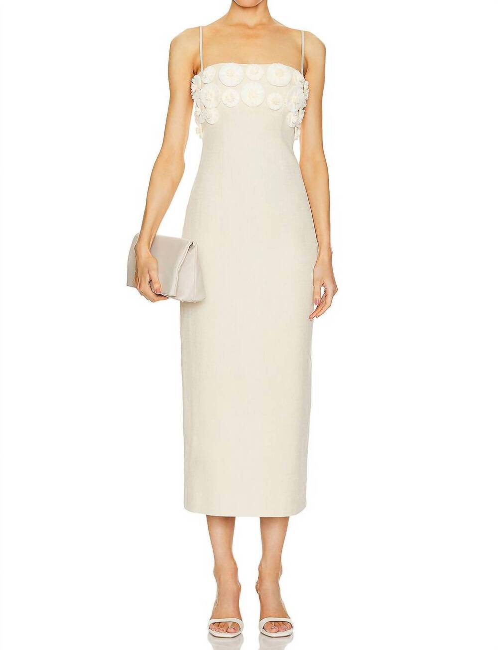 NEW CLEA delilah midi dress in macadamia